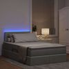 vidaXL Bett mit Stauraum und LED mit LED Hellgrau 120 x 190 cm Stoff 3371130 Bild 5