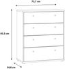 Kommode >TEMPRA2< 4 Schubladen, in Old – Wood Vintage - 73,7x85,5x34,8cm (BxHxT) Bild 5