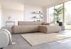 Selsey 'Armone' Ecksofa mit Schlaffunktion, Chenille, Ottomane rechts, Beige Bild 3