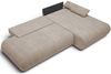 Selsey 'Armone' Ecksofa mit Schlaffunktion, Chenille, Ottomane rechts, Beige Bild 4