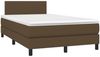 vidaXL Boxspringbett mit Matratze Dunkelbraun 120x190 cm Stoff 3269712 Bild 2
