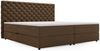 GRAINGOLD Bergamo Bett 180x200, Boxspringbett mit Bettkasten und Lattenrost, Velour-Stoff, Braun Bild 2