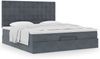 vidaXL Ottoman-Bett mit Matratzen Dunkelgrau 160x200 cm Samt 3313626 Bild 4