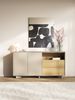 Selsey 'Distria' Sideboard mit Schubladen Kaschmirgrau / Eichenholzoptik, 156 cm Bild 2