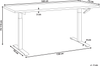 Schreibtisch manuell höhenverstellbar DESTINES Schwarz Hellbraun 160 cm 72 cm Bild 2
