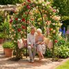 Relaxdays Gartenbank mit Rosenbogen Bild 5