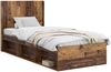 vidaXL Bettgestell mit Stauraum und Kopfteil Altholz 90x200 cm 3413899 Bild 2