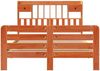 vidaXL Massivholzbett mit Regal ohne Matratze Wachsbraun 160x200 cm 3309970 Bild 4