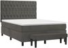 vidaXL Boxspringbett mit Matratze Dunkelgrau 140x200 cm Samt 3138026 Bild 3