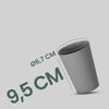 Becher Kunststoff - Mehrweg Grau 0,2L 4er-Pack Bild 2