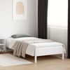 vidaXL Massivholzbett ohne Matratze Weiß 100x200 cm Kiefernholz 842707 Bild 3