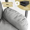 Hängesessel mit Gestell MELA - Indoor/Outdoor, Mit Kuscheldecke | Korbhängesessel mit Kissen Schwebeliege Relax-Stuhl Egg Schaukel, Grau Bild 5
