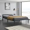 Holzbett Nakkila 140x200 cm Doppelbett mit Kopfteil Dunkelgrau en. casa Bild 5