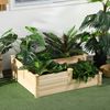 Flieks 3-stufiges Blumenkasten aus Tannenholz, Hochbeet & Kräuterbeet, 108 x 88 x 36 cm, Natur Bild 2