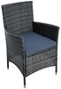 Poly-Rattan Sitzgruppe Essgruppe Gartenmöbel Set 6 Per. Gartenset Anthrazit-Grau Bild 5