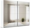rauch Quadra, Kleiderschrank, Schiebetürenschrank, 2-türig, mit Spiegel, mit 3 Kleiderstangen und 6 Einlegeböden, Farbe Weiß, BxHxT 271x229x62cm Bild 3