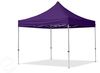 3x3 m Faltpavillon, ECONOMY Alu 32mm, Seitenteile mit Panoramafenster, lila Bild 2
