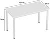 Computertisch 80x40 cm Weiß Kompakt Schreibtisch Büro Home Office Bild 2
