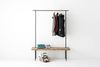 Garderobe Altholz 01 L 150 x 40 x 190 schwarz Bild 2