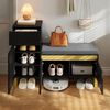 Schuhschrank mit großem Fassungsvermögen für den Eingangsbereich, mehrstöckiger Aufbewahrungsschrank, moderner minimalistischer Eingangsschrank, Organizer für Zuhause mit Schubladen und Türen. Bild 3
