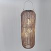 formano LED Tischleuchte Rattan-Optik, LED, Solarbetrieben, Braun, Bänder, H: 60cm Bild 3