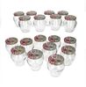 MamboCat Einmachglas Mambocat 20er Set Marmeladengläser 212 ml Holz-Herz Rot Beeren Deckel, Glas Bild 2