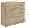 ebuy24 Kommode Spell Kommode 3 Schubladen Eiche Struktur. (1 St) Bild 2
