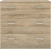 ebuy24 Kommode Spell Kommode 3 Schubladen Eiche Struktur. (1 St) Bild 5