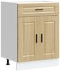 vidaXL Küchenunterschrank Porto Sonoma-Eiche Holzwerkstoff 853970 Bild 2