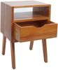 Nachttisch HWC-P16, Kommode Beistelltisch Nachtschrank Schrank, Schublade Fach 64x42x40cm ~ naturfarben Bild 5