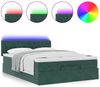 vidaXL Ottoman-Bett mit Matratze & LEDs Dunkelgrün 140x200 cm Samt 3312701 Bild 5