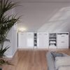 Küchenschrank für Dachschrägen R-Line Weiß Hochglanz 140 cm 2er Set Schrankkorpuss 60 cm Tiefe Vicco Bild 4