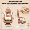 GTPLAYER Niedlicher Gaming Stuhl, Gaming Chair, ergonomischer Bürostuhl Gamer Stuhl mit Katzenohren, Memory-Schaum und Fußstütze, 150kg, Kunstleder-Braun Bild 4