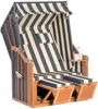 SunnySmart Garten-Strandkorb Rustikal 50 PLUS 2-Sitzer anthrazit/beige mit Kissen Bild 5