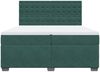 vidaXL Boxspringbett mit Matratze Dunkelgrün 200x200 cm Samt 3291017 Bild 4