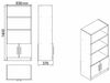 Dmora Büro-Set Rebekah, Studio-Komposition, Büroartikel, Schreibtisch und Schubladenset, Walnuss und Anthrazit Bild 3