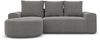 Stoff Ecksofa Gomera L-Form Kurz - Strukturstoff - Dunkelgrau - Links Bild 3