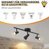ZMH Deckenstrahler 3 Flammig Deckenlampe Flur - Schwarz Deckenleuchte Modern Design Innen Strahler Metall GU10 Deckenspots 350°Schwenkbar Spots für Schlafzimmer Wohnzimmer Küche(Ohne Leuchtmittel) Bild 3