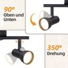 ZMH Deckenstrahler 3 Flammig Deckenlampe Flur - Schwarz Deckenleuchte Modern Design Innen Strahler Metall GU10 Deckenspots 350°Schwenkbar Spots für Schlafzimmer Wohnzimmer Küche(Ohne Leuchtmittel) Bild 2