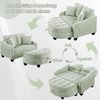 HAUSS SPOLE Schlafsofa mit Schlaffunktion Wohnzimmersofa Multifunktionales Sofa mit Hocker, Multifunktionales Sofa mit Hocker, 2-in-1 Sofa-Bett für Wohn/Arbeits/Schlafzimmer, Cyan Bild 4