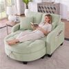 HAUSS SPOLE Schlafsofa mit Schlaffunktion Wohnzimmersofa Multifunktionales Sofa mit Hocker, Multifunktionales Sofa mit Hocker, 2-in-1 Sofa-Bett für Wohn/Arbeits/Schlafzimmer, Cyan Bild 3