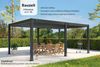 Weide Deluxe Plus | Pergola Voll Aluminium freistehend | 4 x 6 M | Lamellendach anthrazit Bild 5