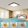 ZMH Flache LED-Deckenleuchte für Schlafzimmer, Schwarz, 23 cm, Schlafzimmer, 18 W, quadratisch, Flurlampe, 4000 K, für Badezimmer, Küche Bild 3