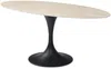 Vente-unique - ELVA Esstisch Keramik SchwarzBeige - B 90 cm x H 78 cm x L 180 cm Bild 4