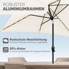 Sekey Sonnenschirm 210 x 140 cm Aluminum Sonnenschirm Rechteckig Marktschirm mit Kurbel, LxB: 210,00x140,00 cm, mit/ohne LED-Lichtern, Sonnenschutz UV50+, Gartenschirm Knickbar Bild 2