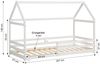 Kinderbett Hausbett mit Rausfallschutz 90x200 cm Bodenbett Montessori Bett Bettenhaus Lattenrost Bild 3