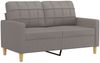 vidaXL 2-Sitzer-Sofa mit Zierkissen Taupe 120 cm Stoff 3200781 Bild 4