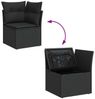 vidaXL 6-tlg. Garten-Sofagarnitur mit Kissen Schwarz Poly Rattan 3327373 Bild 4