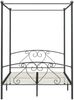 vidaXL Himmelbett-Gestell Grau Metall 140x200 cm [284443] Bild 3