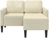 vidaXL 2-Sitzer-Sofa mit Chaiselongue L-Form Creme 125 cm Kunstleder 4107084 Bild 4